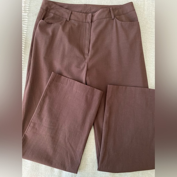 Selene Sport Brown Wide-Leg Pants - Picture 1 of 8